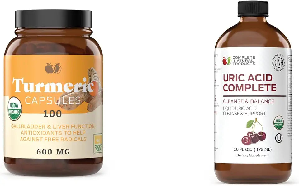 Turmeric 100 Capsules & Uric Acid 16oz M424