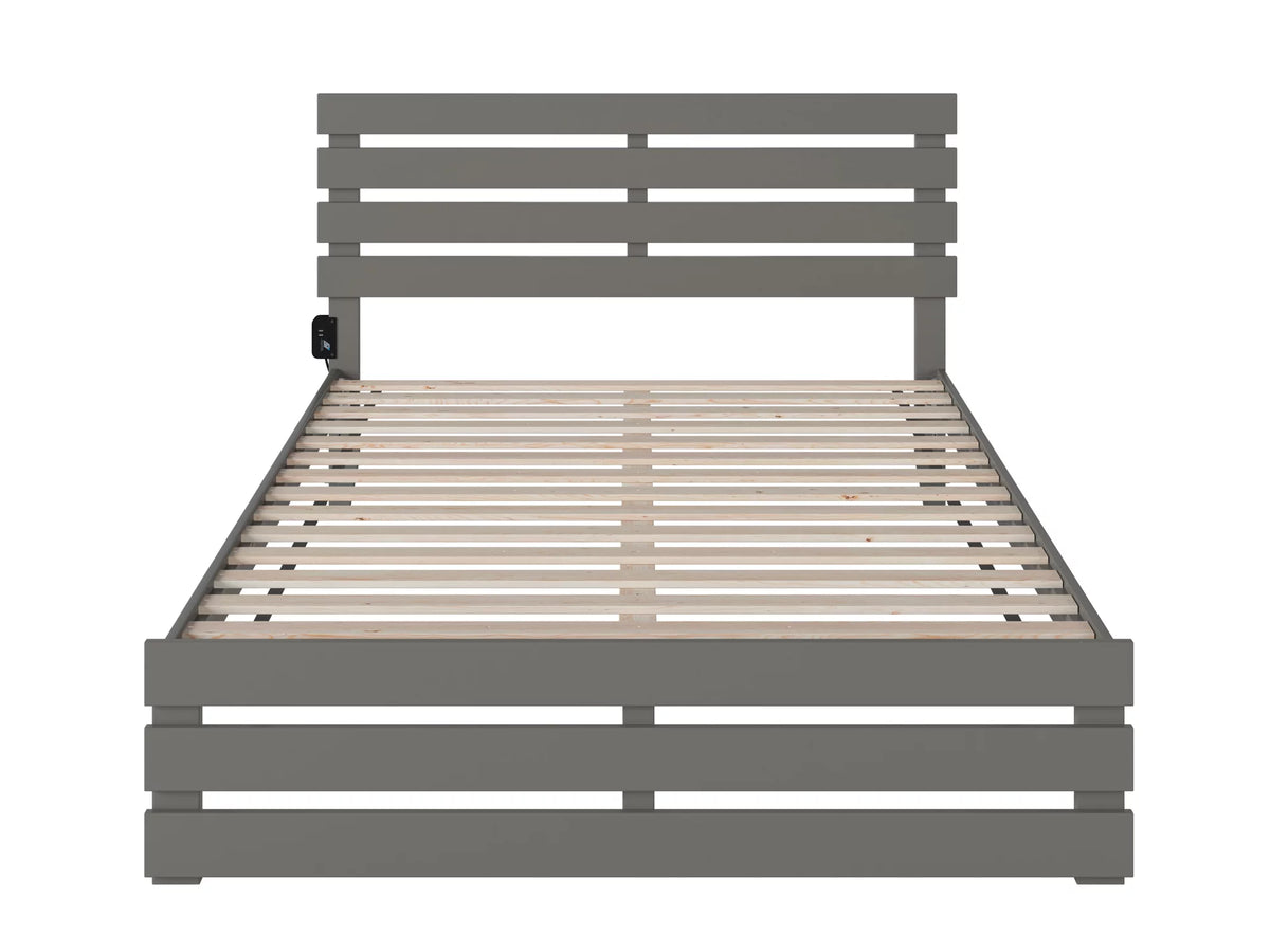 Queen Bed with Footboard and USB Charger M461214