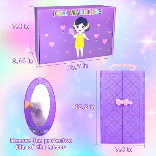 75 Pack Doll Clothes and Accessories with Doll Closet for 11.5 Inch Doll J349221