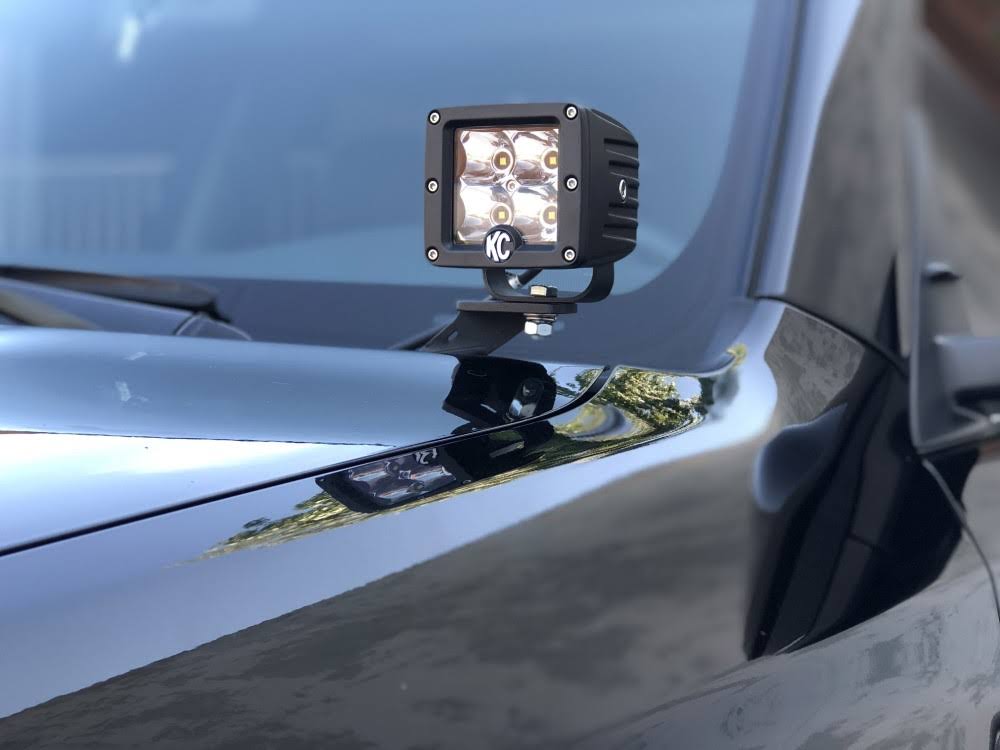 10-19 Toyota 4Runner Pillar/Ditch Mount Light Kit w/3in. C3 LED Spot Beam Lights Y18554