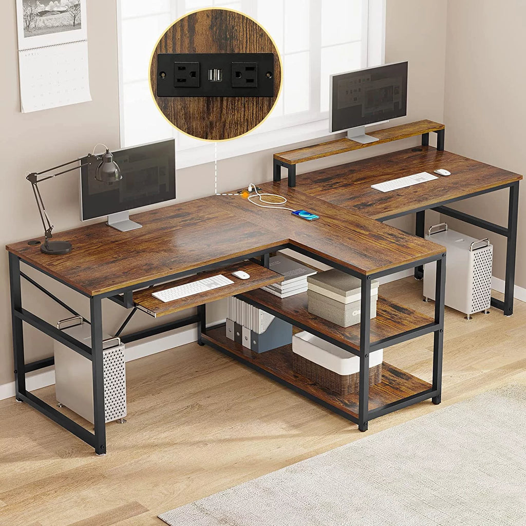 94.5" Home Office Computer Gaming Desk with Storage S233