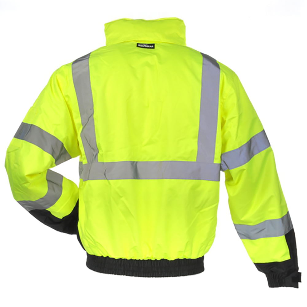 Class 3 Rip-Stop 3-in-1 Removeable Fleece-Lined Bomber Jacket - XL - Lime Green/Yellow & Black Y1003