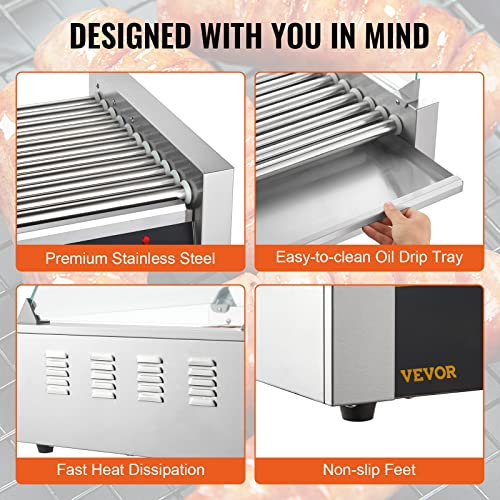 Stainless Steel Hot Dog Roller with 5 Rollers C462