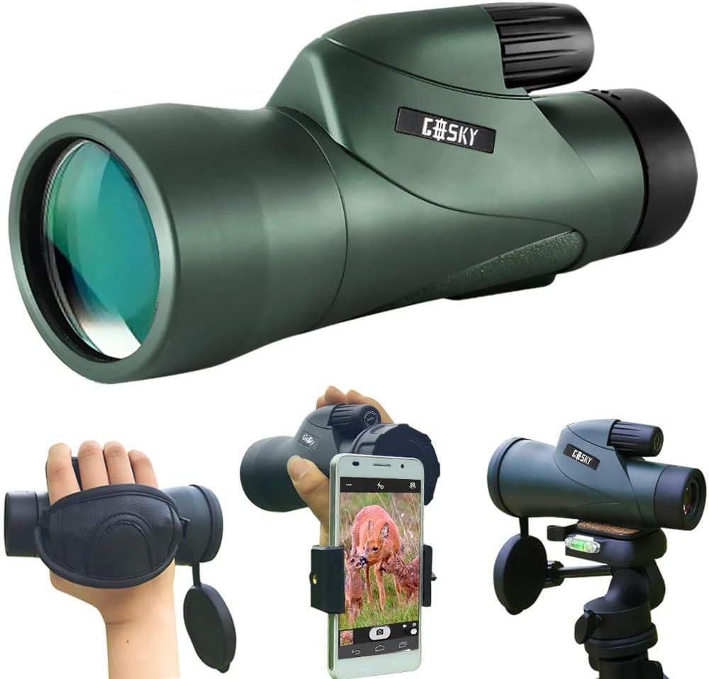 12x55 Waterproof Monocular Telescope with Phone Holder S172020