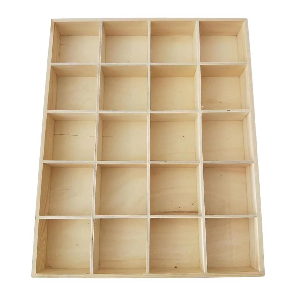 Wooden Multi Grids Storage Box B448