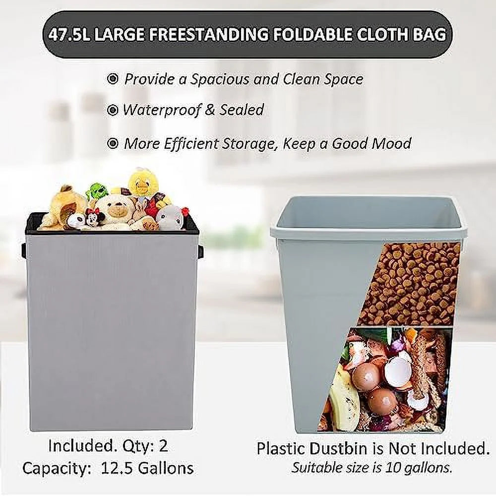 Double Tilt Out Trash Cabinet Laundry Hamper 20 Gallon Black B862711
