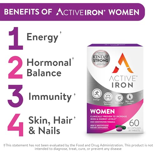 30 Active Iron High Potency Capsules with 30 Multivitamin Tablets V26281