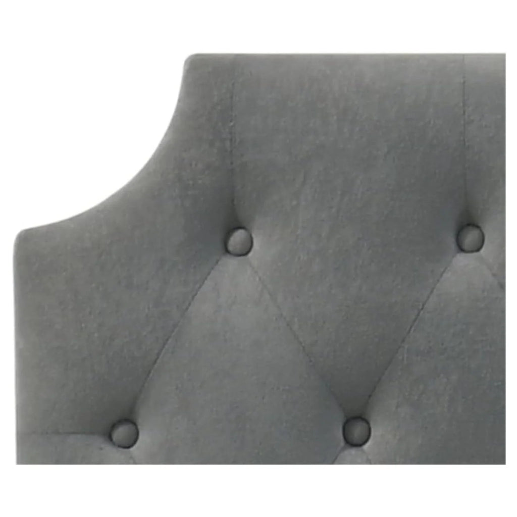 Grey Velvet Twin Size Bed with USB S13014