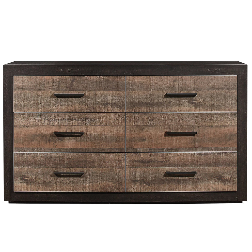6 Drawer Two-Tone Wood Dresser C54031