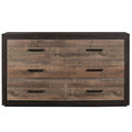 6 Drawer Two-Tone Wood Dresser C54031