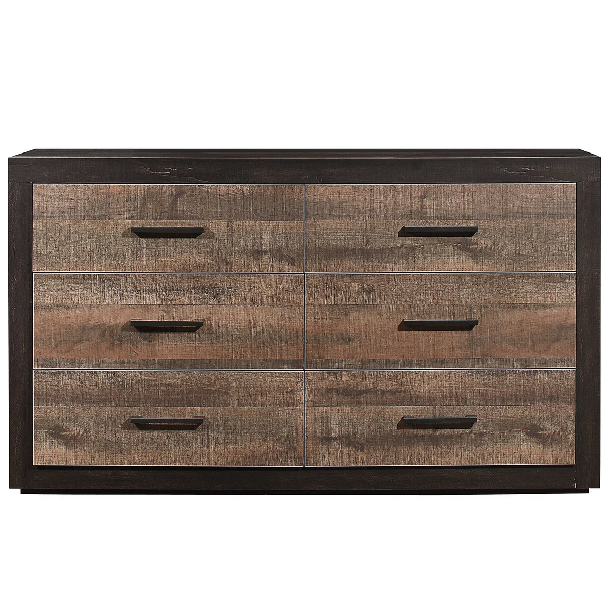 6 Drawer Two-Tone Wood Dresser C54031