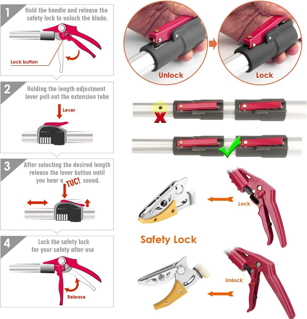 86 inch Telescopic Pole Snake Catcher Tongs R6901
