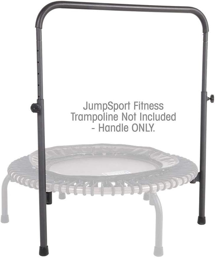 Black 39-Inch Fitness Rebounder Trampoline with Steel Handle Bar Q537113
