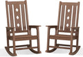 Oversized Weather Resistant Rocking Chair 350lbs Black J78741