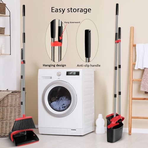 11.8" Broom and Dustpan Set with Extendable Handle J80277