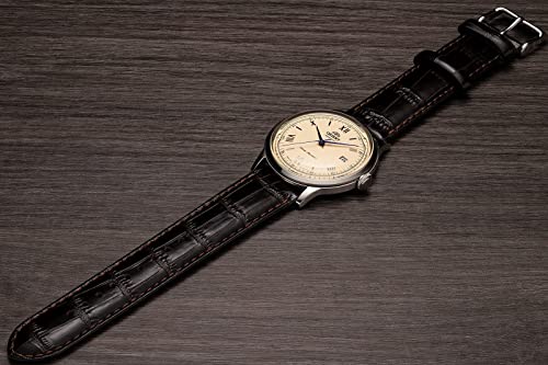 Japanese Automatic Stainless Steel and Leather Dress Watch O2167