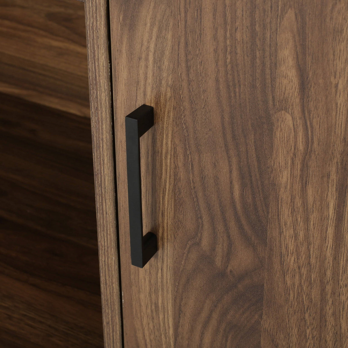 Walnut and Black Faux Wood Cube Bookcase I846