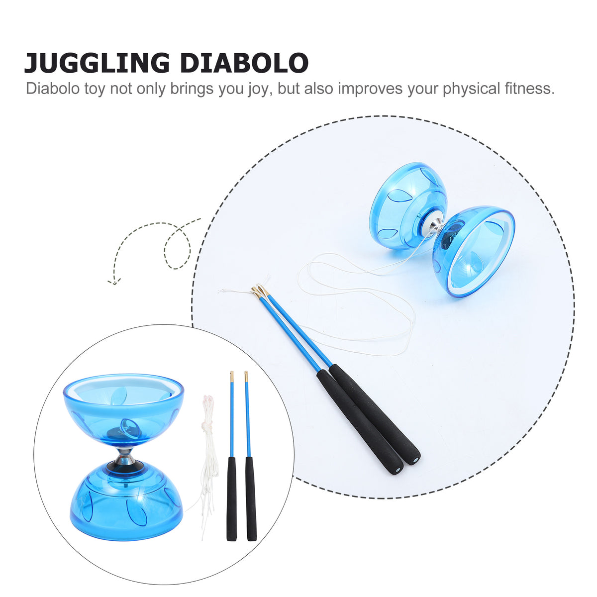Yoyo Bearing Carnival Unresponsive Beginners Fitness Set Juggling Stick Prize Game I2033