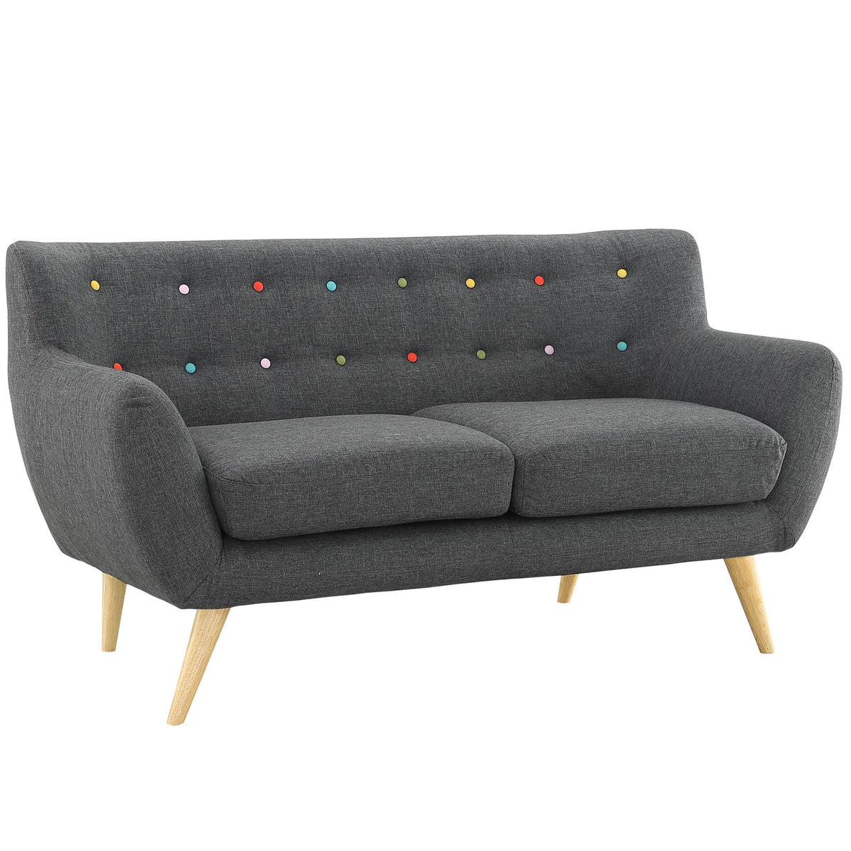 Grey Fabric Three PCS Living Room Set R927