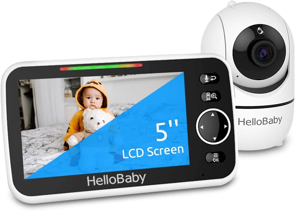 Baby Monitor with Camera and Audio, 5 Inch Video Baby Monitor E15881