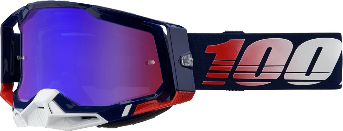 Mountain Bike & Motocross Goggles Mirror Red/Blue Lens S265