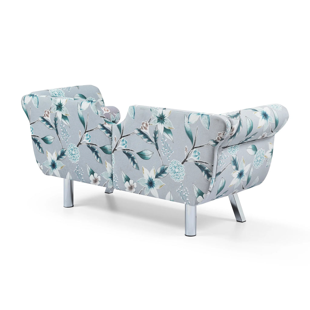 Modern Velvet Loveseat Sofa with Removable Cushion Metal Legs G50370