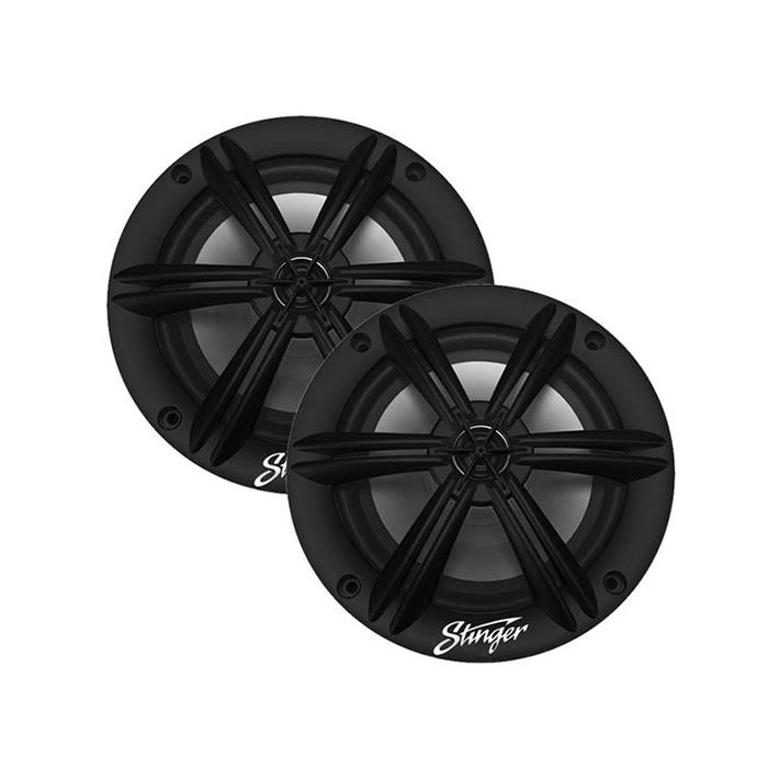 6.5x22 Marine Coaxial Speakers with RGB LEDs Black H878