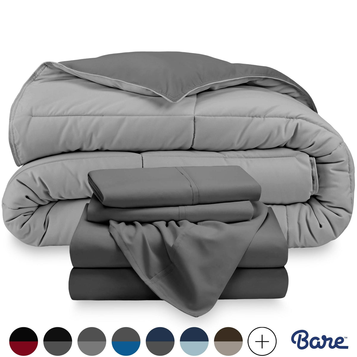 California King Down Alternative Reversible Bed-in-a-Bag Comforter K908397