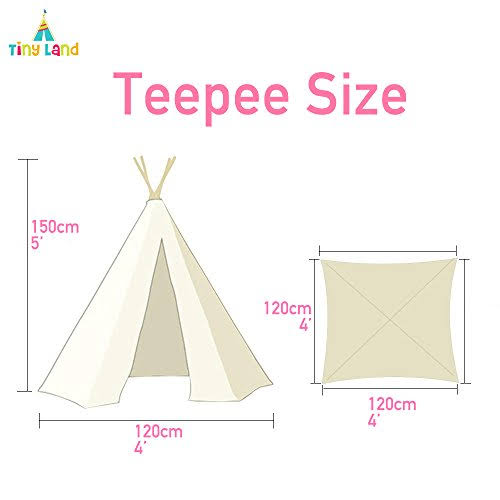 Black Stripes Cotton Canvas Teepee Tent X721338