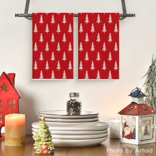 Beige Christmas Kitchen Dish Towels Set of 2 T38857