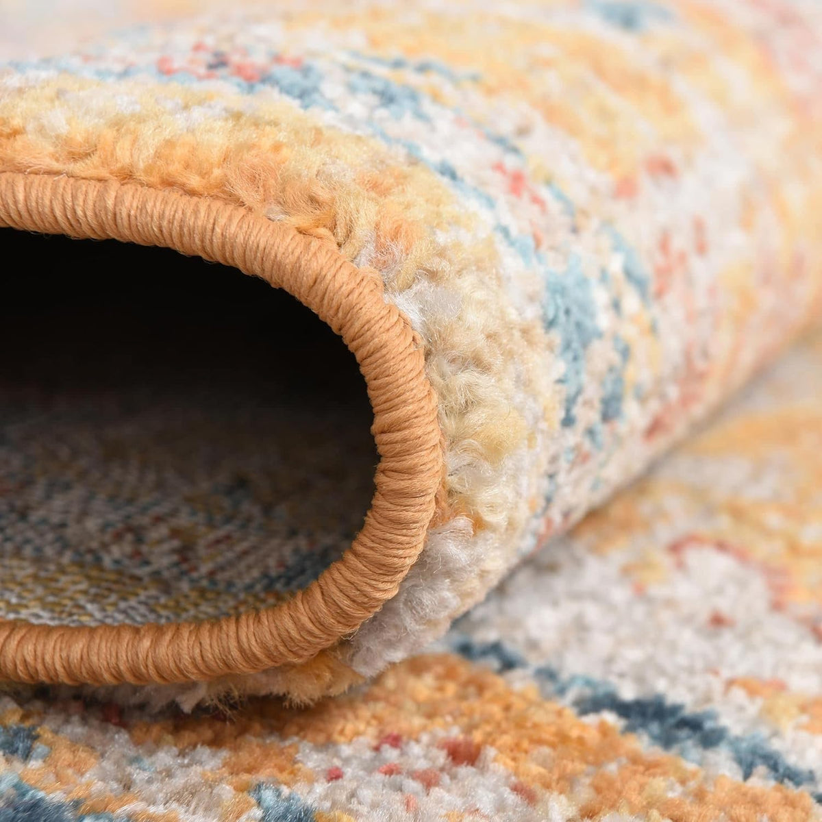 Yellow Octagon Rug F9824