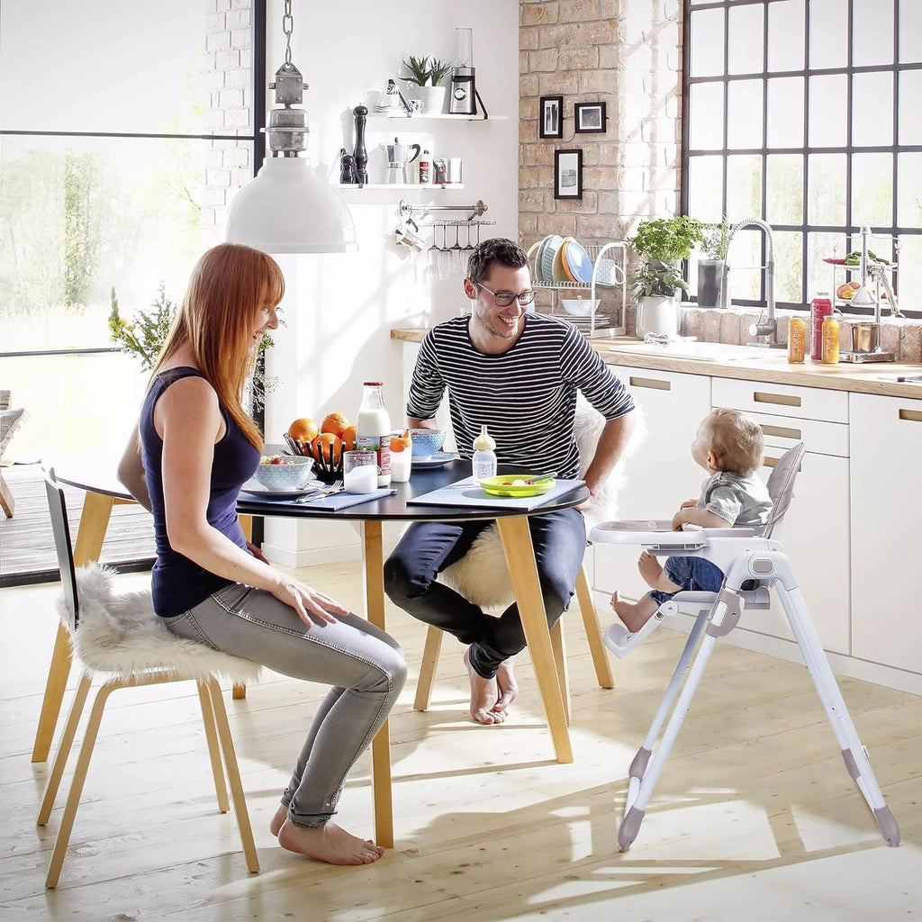 Portable Folding Highchair with Adjustable Height, Removable Tray, Gray K366