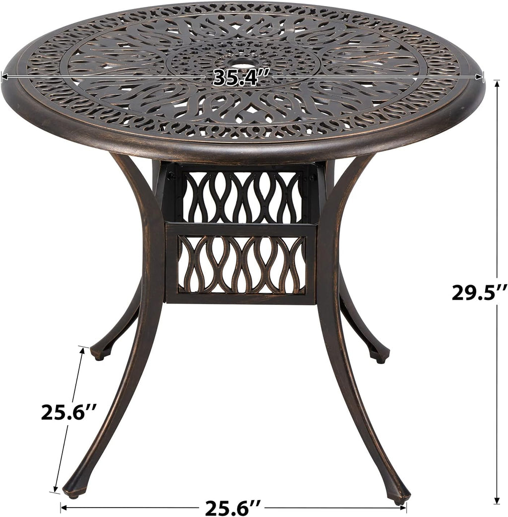 35.4 Cast Aluminum Patio Bistro Table A366848