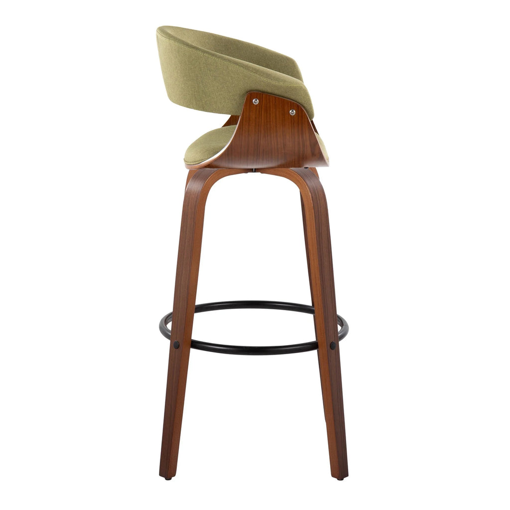 Green Fabric Barstool Set of 2 W573410