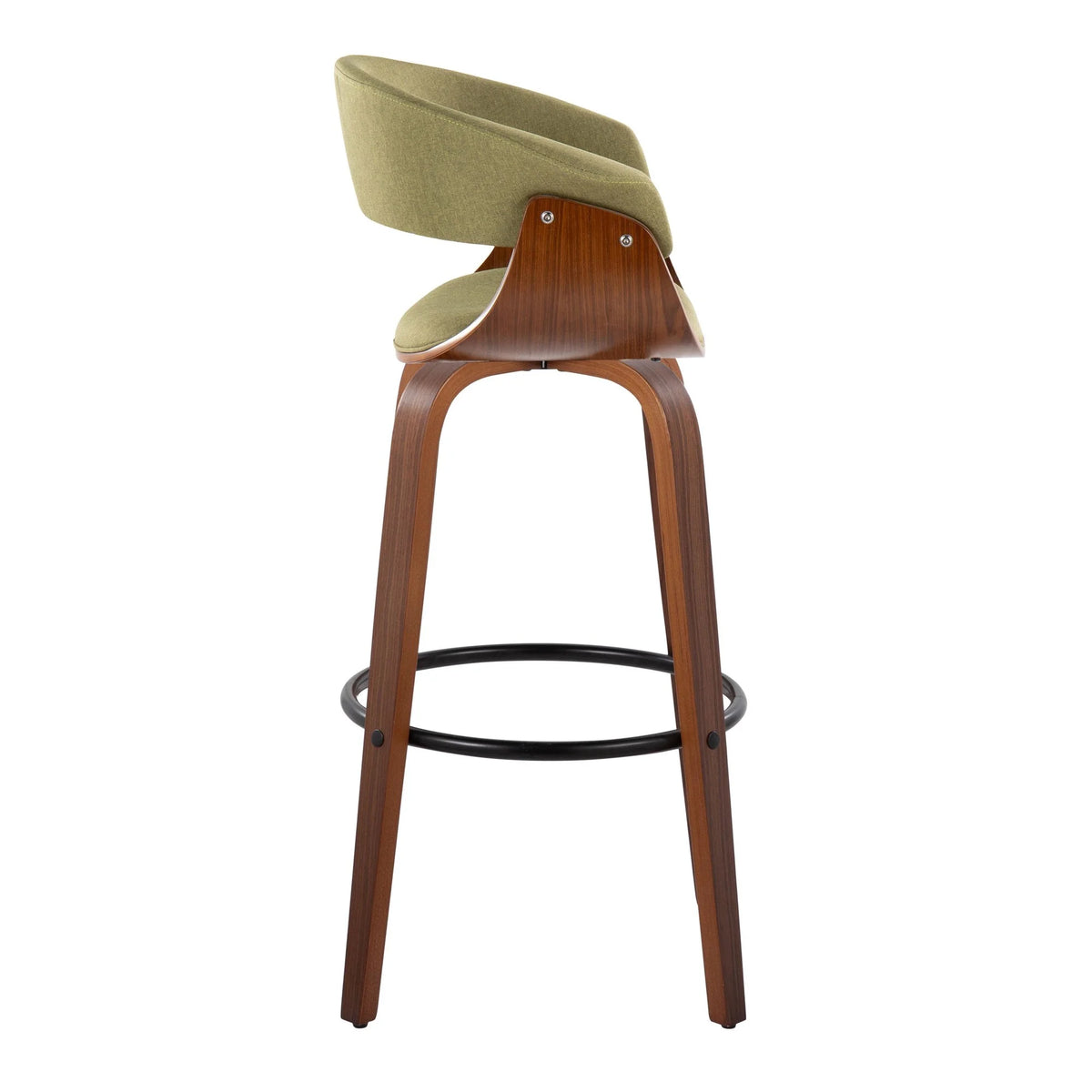 Green Fabric Barstool Set of 2 W573410