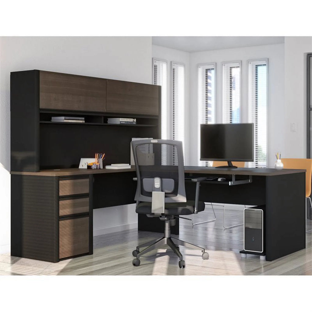 5 Piece L Shaped Computer Desk with Hutch Y482538
