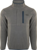 Charcoal/Navy Camp Fleece Pullover V49611