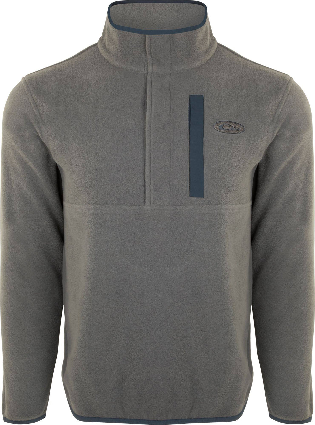 Charcoal/Navy Camp Fleece Pullover V49611