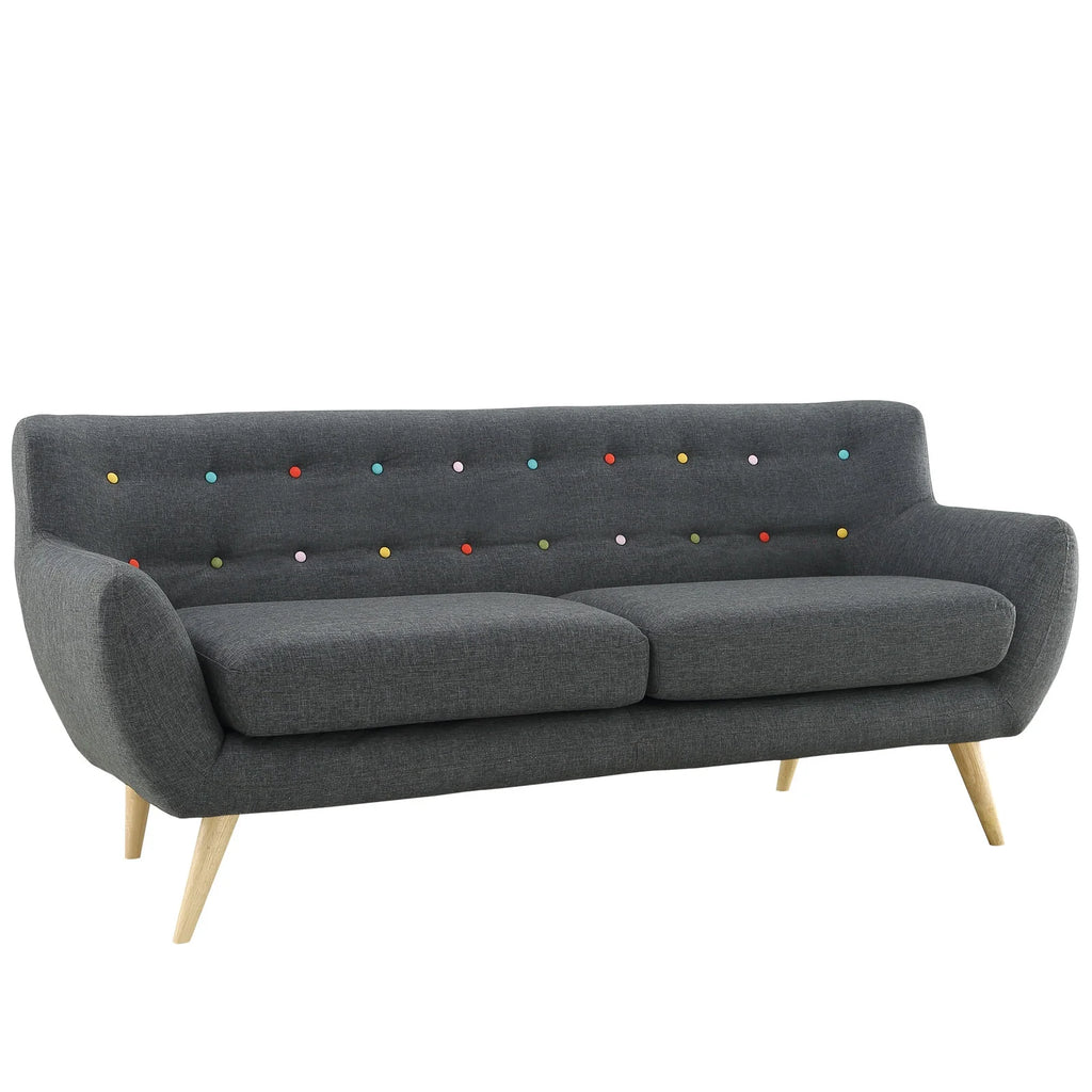 Grey Fabric Three PCS Living Room Set R927