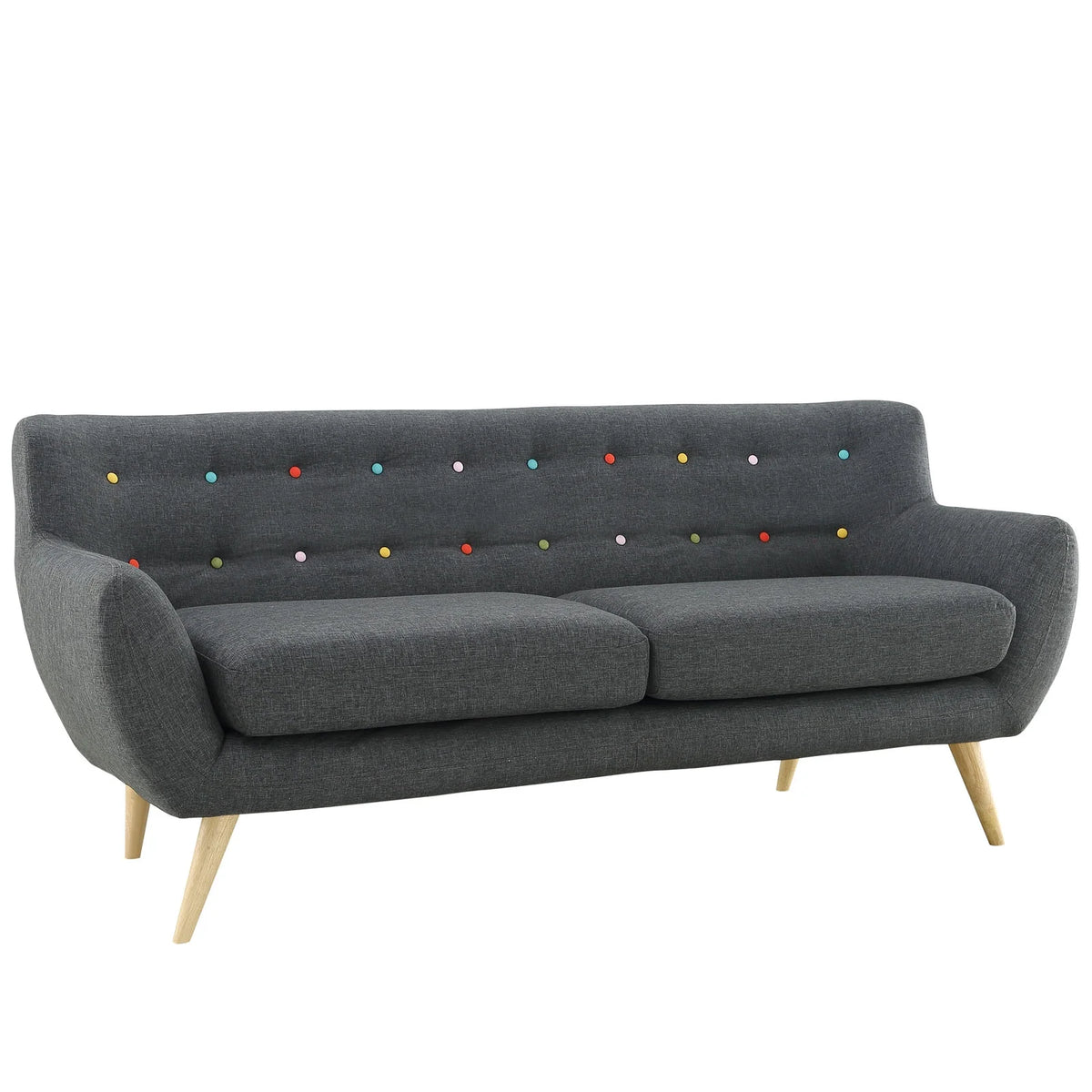 Grey Fabric Three PCS Living Room Set R927