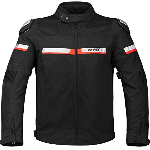 Mesh Motorcycle Riding Jacket CE Armored Breathable Black 2X-Large N8047