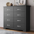 Black 8 Drawer Wood Dresser E95247