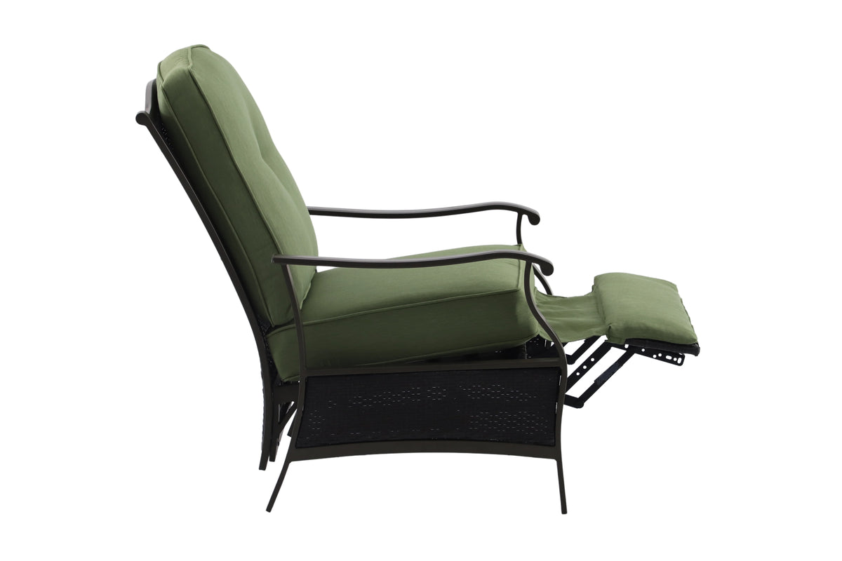 Steel Outdoor Recliner with Cushions G20461