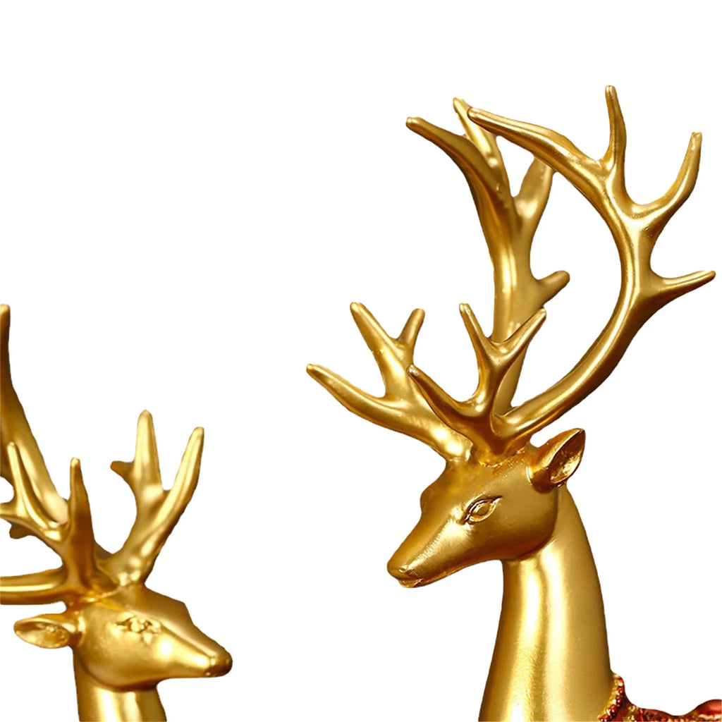 Elk Figurines Sitting and Standing Deer Statues A282203
