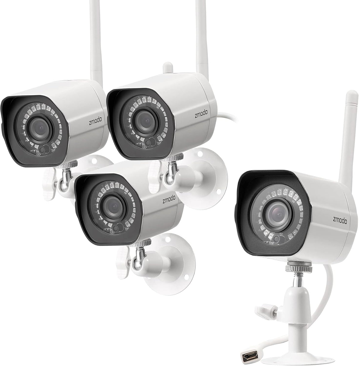 White 1080p 3 Pack Wireless Security Camera S38294