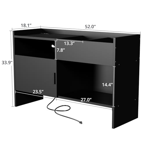 White Record Cabinet with Vinyl Storage C31030