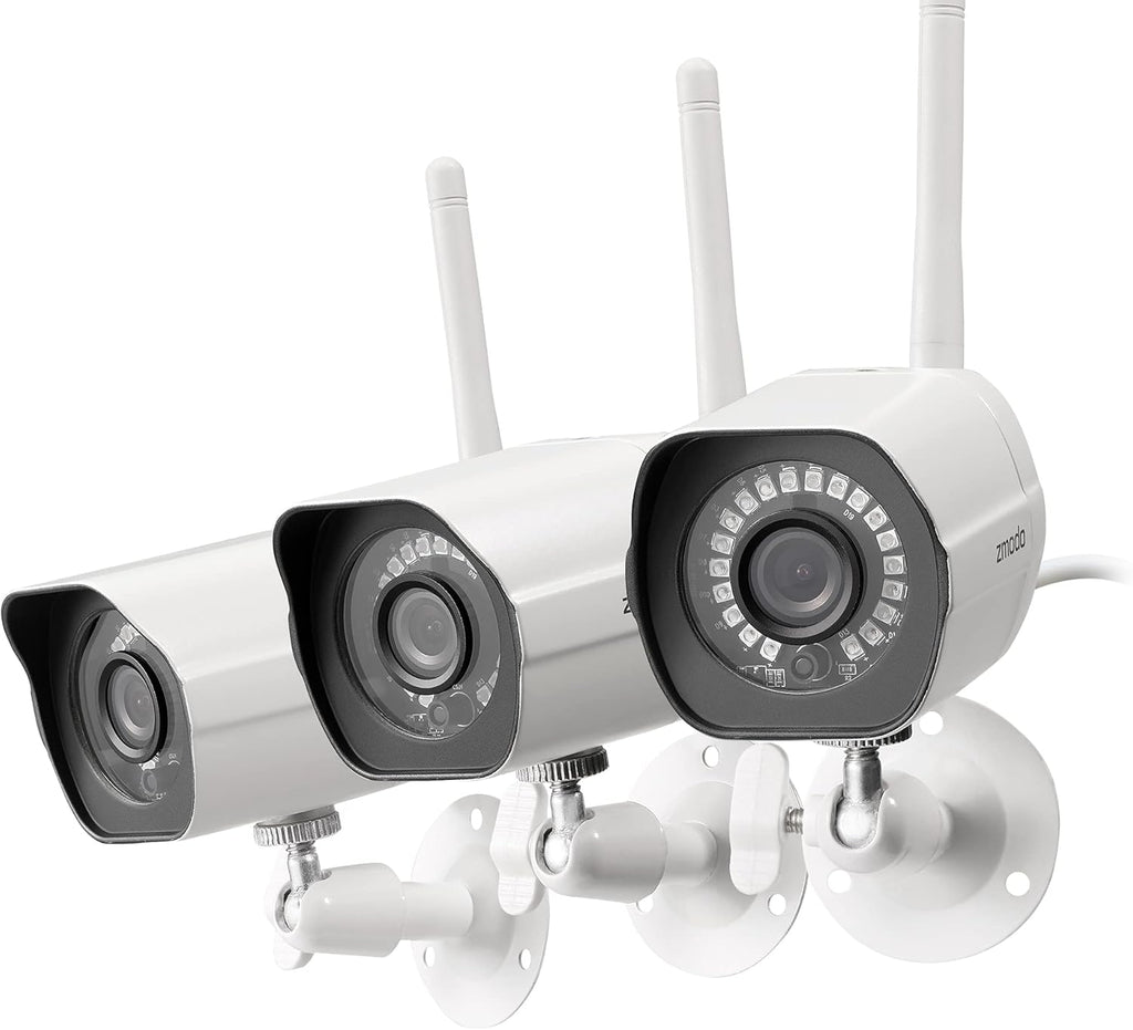 White 1080p 3 Pack Wireless Security Camera S38294