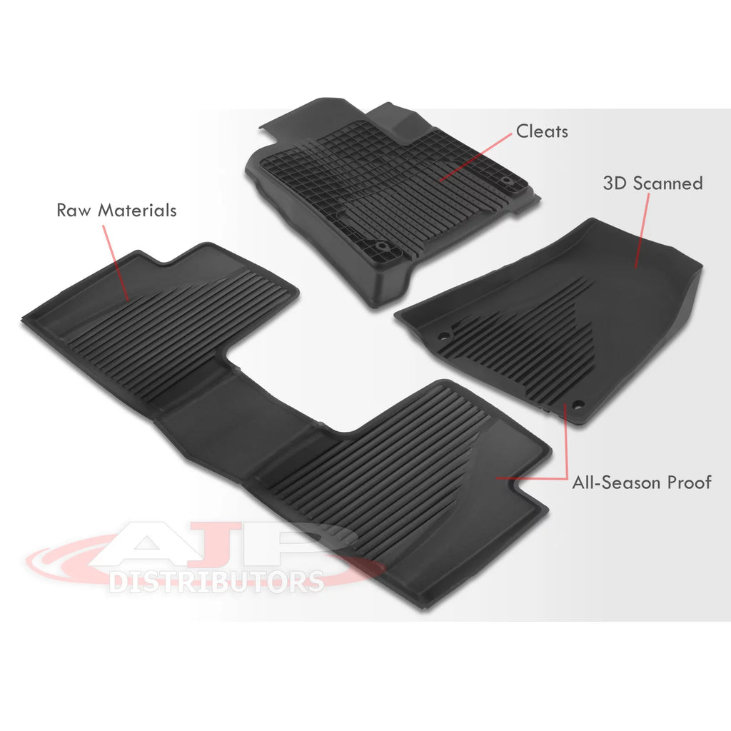 All Weather Heavy Duty Rubber Floor Mats Liner Front & Rear Set O371