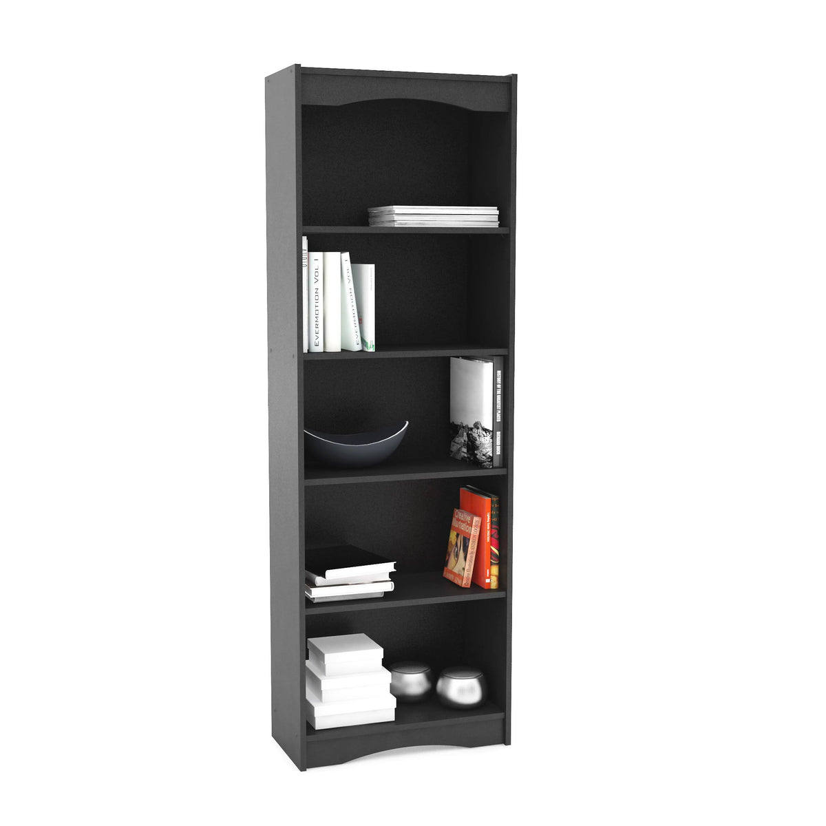 Midnight Black Tall Bookcase Q894774
