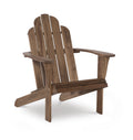 Slatted Wooden Outdoor Chair with Arched High Backrest L49310
